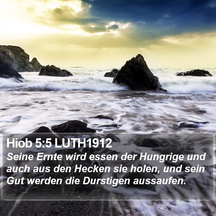 Hiob 5:5 LUTH1912 Bible Study