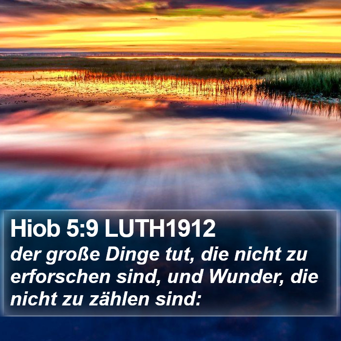 Hiob 5:9 LUTH1912 Bible Study