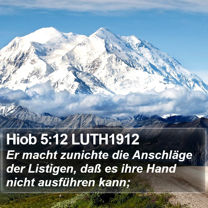Hiob 5:12 LUTH1912 Bible Study