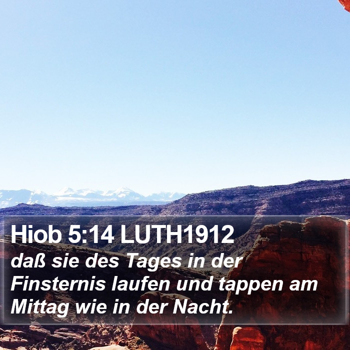 Hiob 5:14 LUTH1912 Bible Study