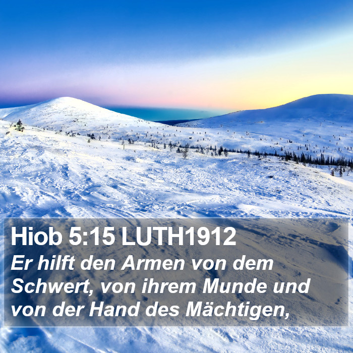 Hiob 5:15 LUTH1912 Bible Study