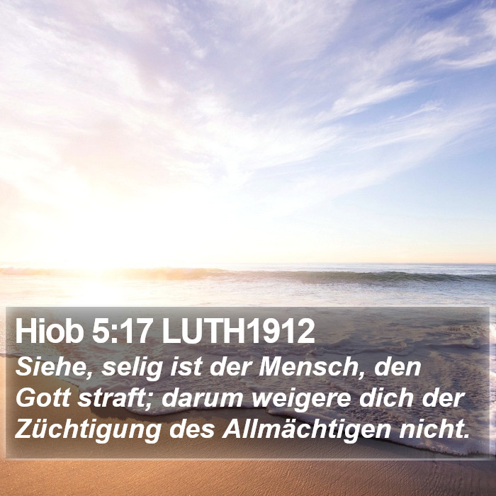 Hiob 5:17 LUTH1912 Bible Study