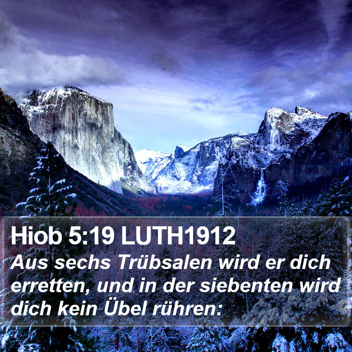 Hiob 5:19 LUTH1912 Bible Study
