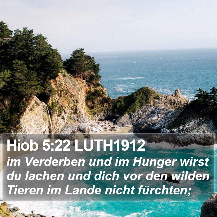 Hiob 5:22 LUTH1912 Bible Study