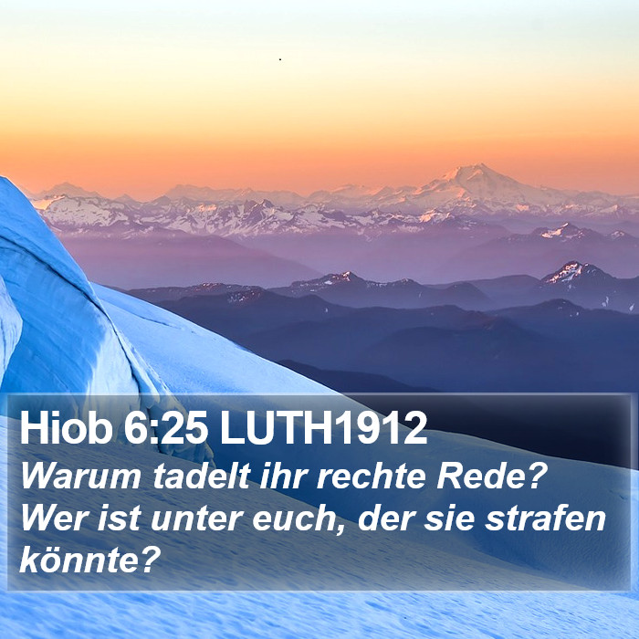 Hiob 6:25 LUTH1912 Bible Study