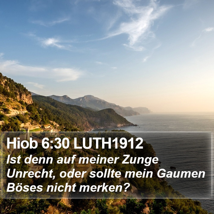Hiob 6:30 LUTH1912 Bible Study
