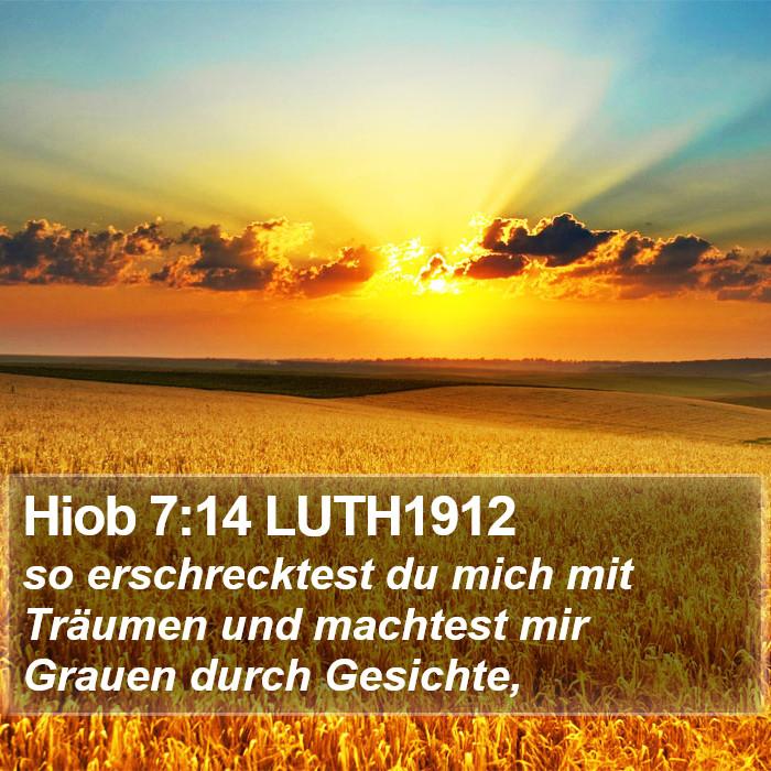 Hiob 7:14 LUTH1912 Bible Study