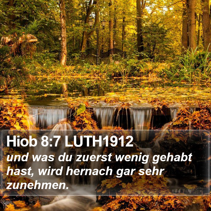 Hiob 8:7 LUTH1912 Bible Study