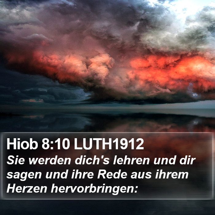 Hiob 8:10 LUTH1912 Bible Study