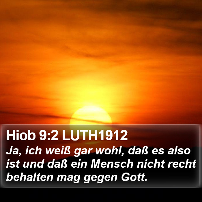 Hiob 9:2 LUTH1912 Bible Study
