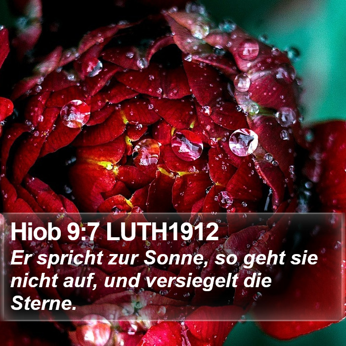 Hiob 9:7 LUTH1912 Bible Study