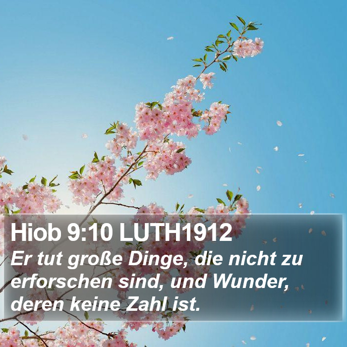 Hiob 9:10 LUTH1912 Bible Study