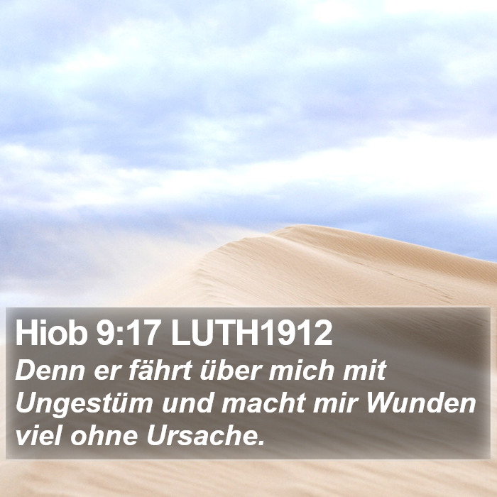 Hiob 9:17 LUTH1912 Bible Study