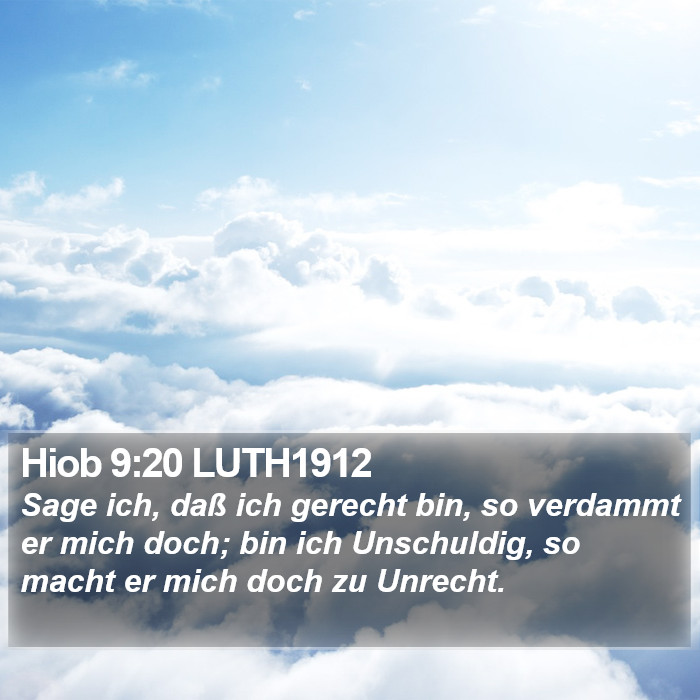 Hiob 9:20 LUTH1912 Bible Study