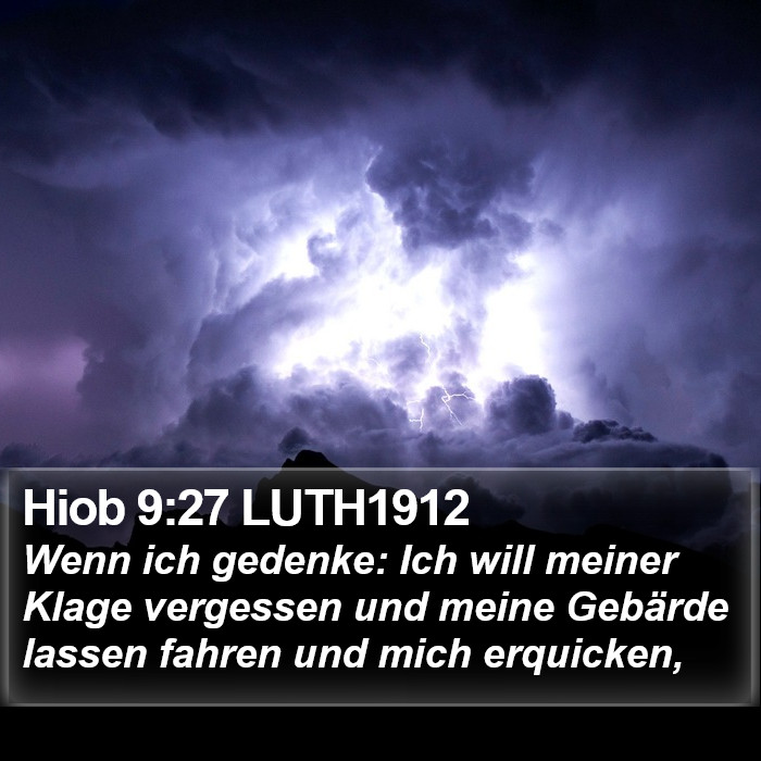 Hiob 9:27 LUTH1912 Bible Study