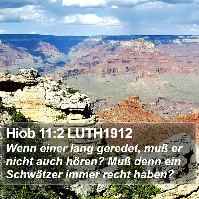 Hiob 11:2 LUTH1912 Bible Study