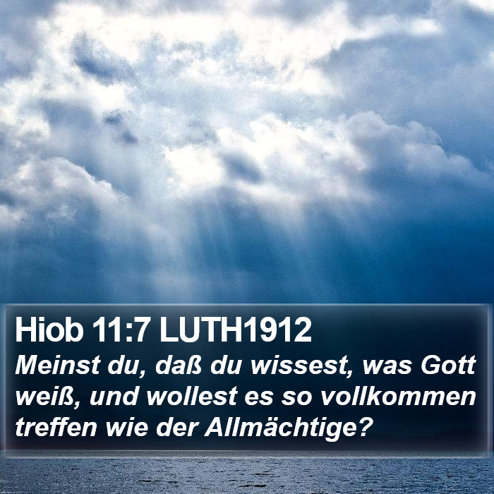 Hiob 11:7 LUTH1912 Bible Study