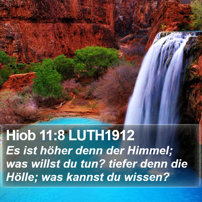 Hiob 11:8 LUTH1912 Bible Study