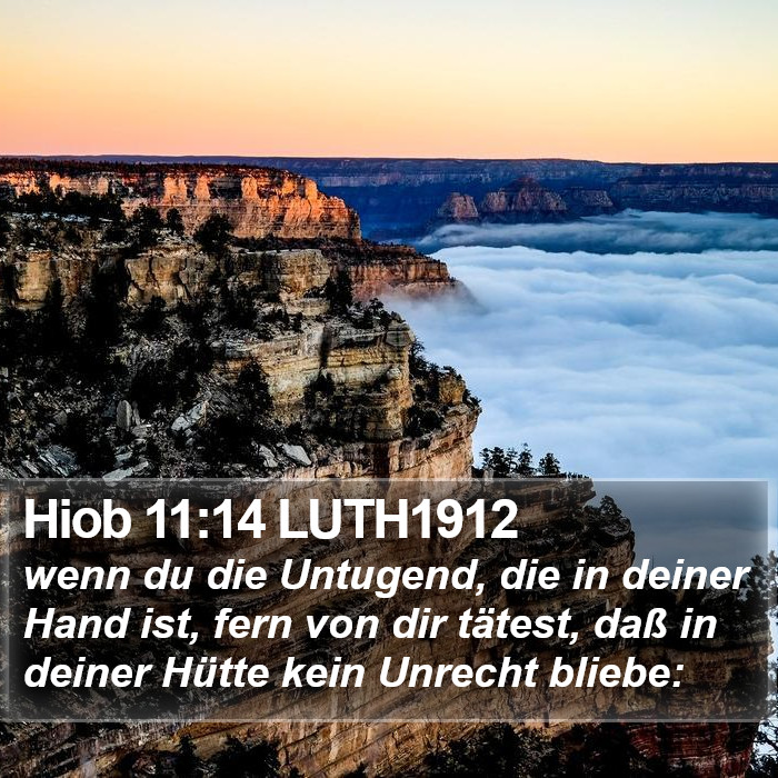 Hiob 11:14 LUTH1912 Bible Study