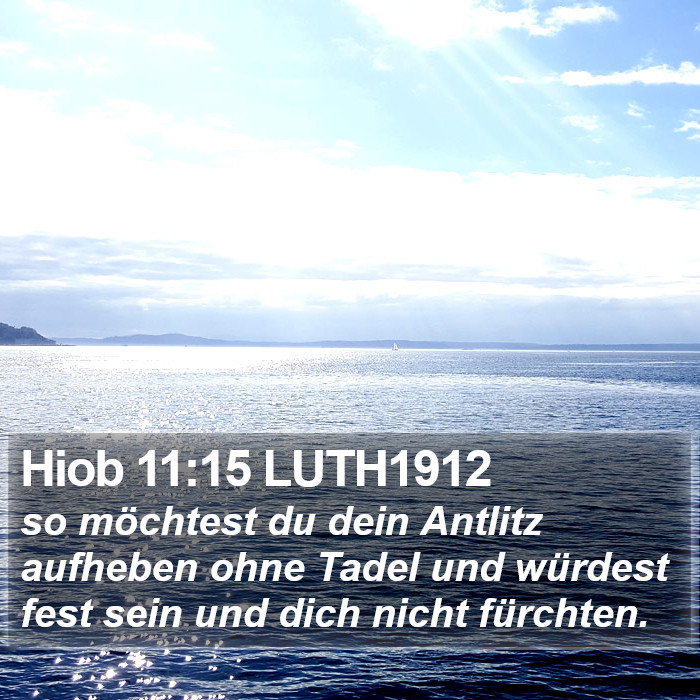 Hiob 11:15 LUTH1912 Bible Study