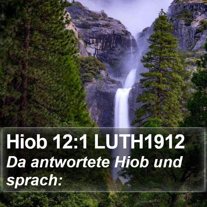 Hiob 12:1 LUTH1912 Bible Study