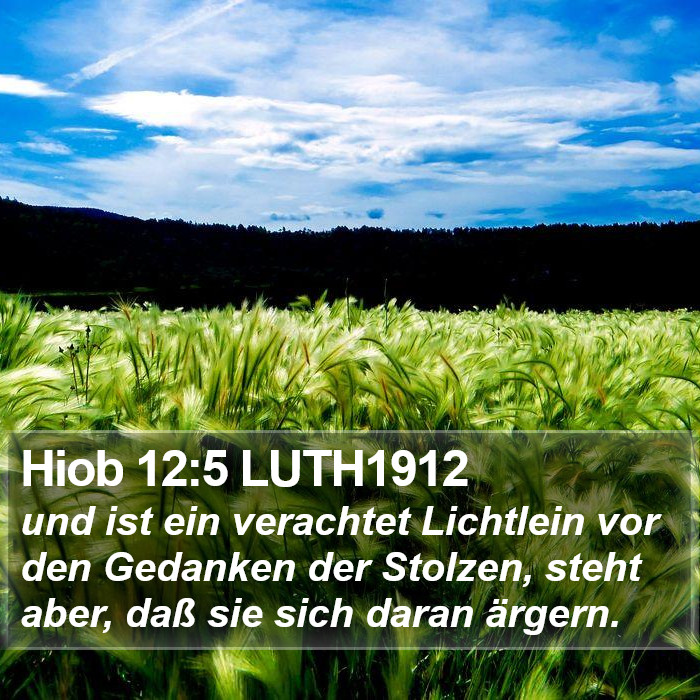 Hiob 12:5 LUTH1912 Bible Study