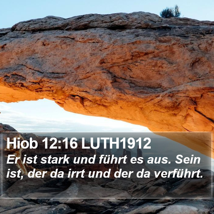 Hiob 12:16 LUTH1912 Bible Study