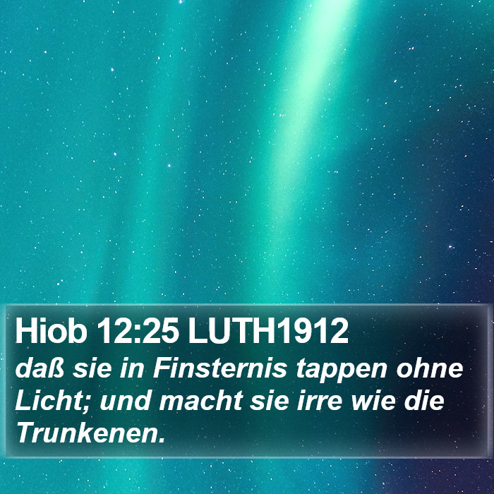 Hiob 12:25 LUTH1912 Bible Study