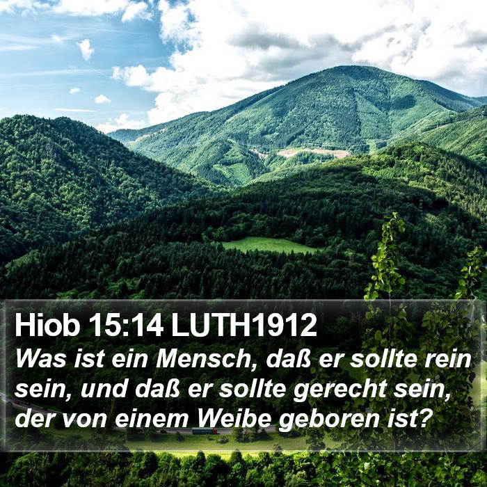 Hiob 15:14 LUTH1912 Bible Study