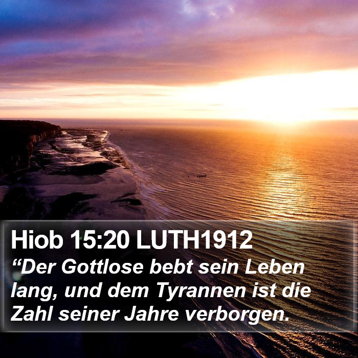 Hiob 15:20 LUTH1912 Bible Study