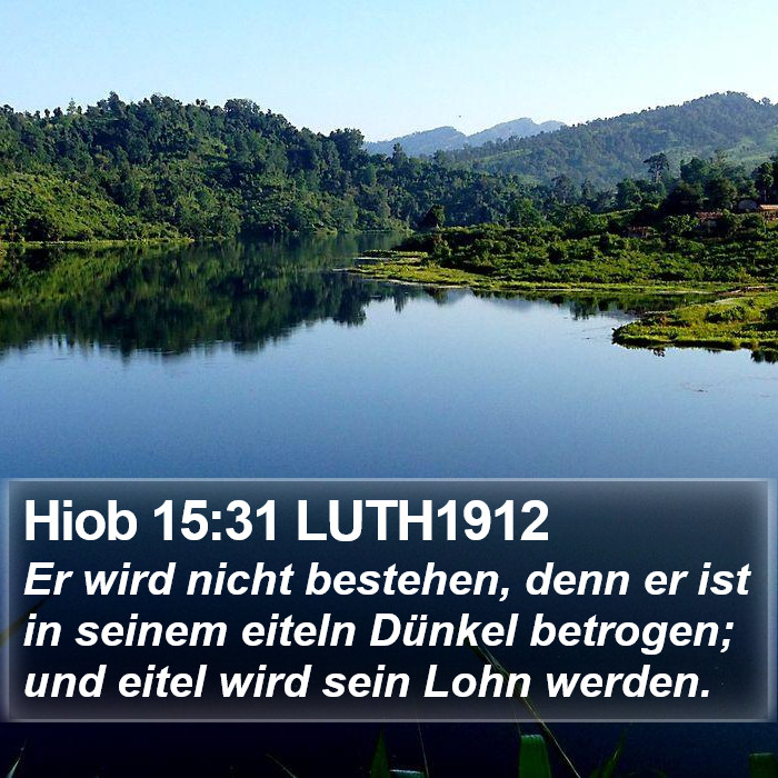 Hiob 15:31 LUTH1912 Bible Study