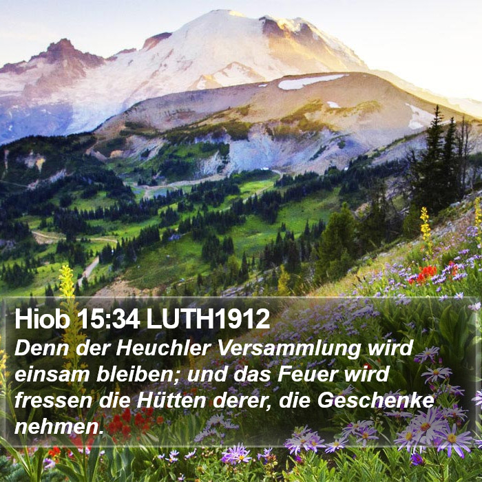 Hiob 15:34 LUTH1912 Bible Study