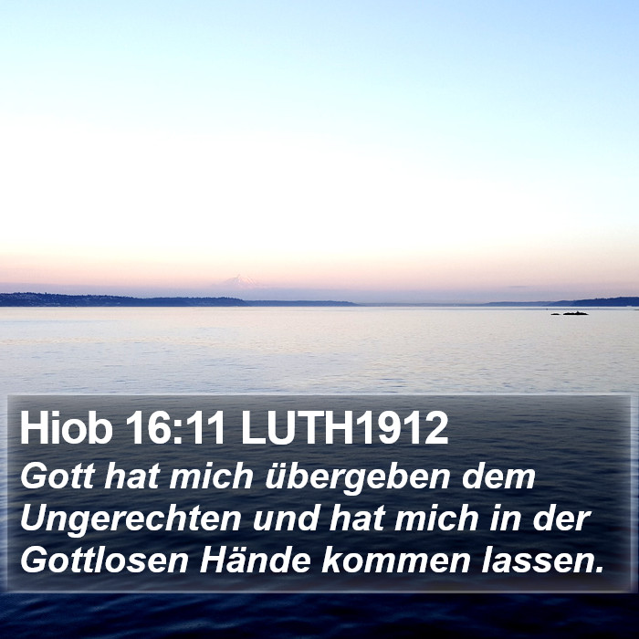Hiob 16:11 LUTH1912 Bible Study