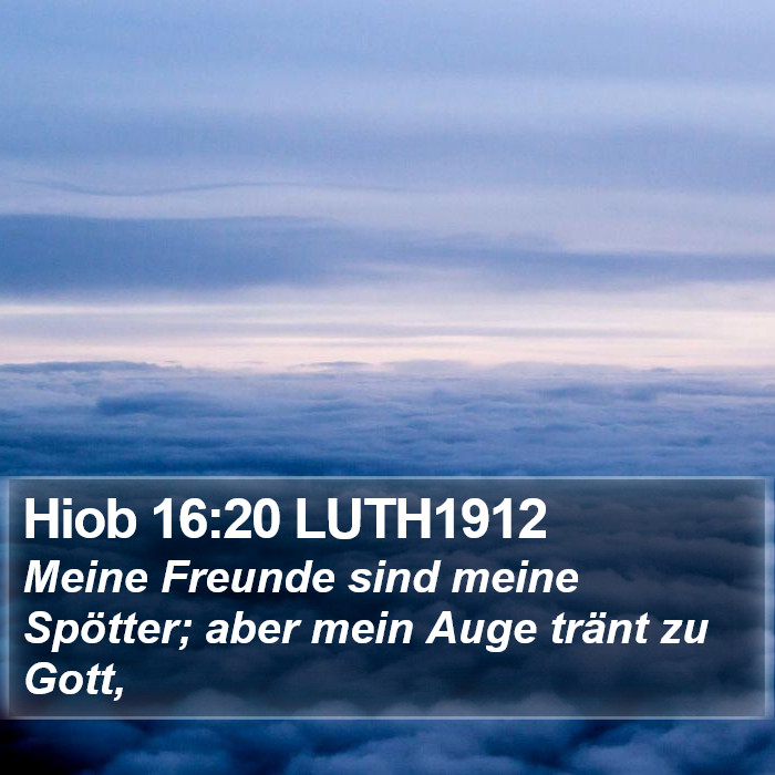 Hiob 16:20 LUTH1912 Bible Study