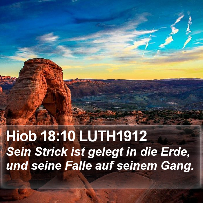 Hiob 18:10 LUTH1912 Bible Study