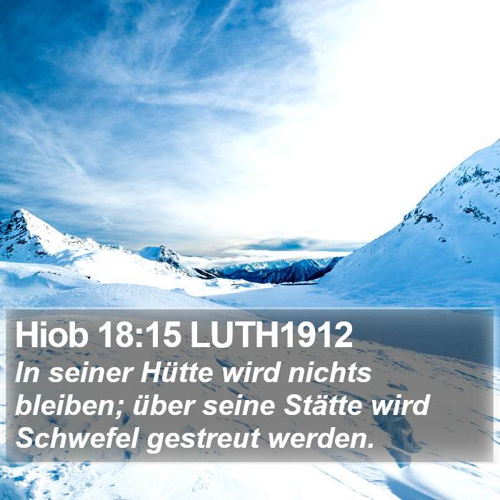 Hiob 18:15 LUTH1912 Bible Study