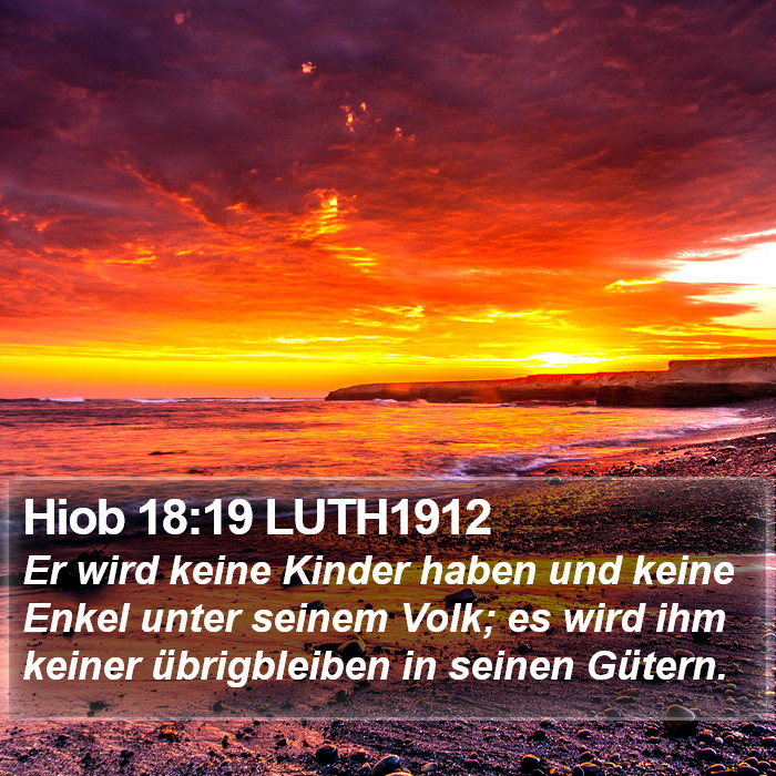 Hiob 18:19 LUTH1912 Bible Study