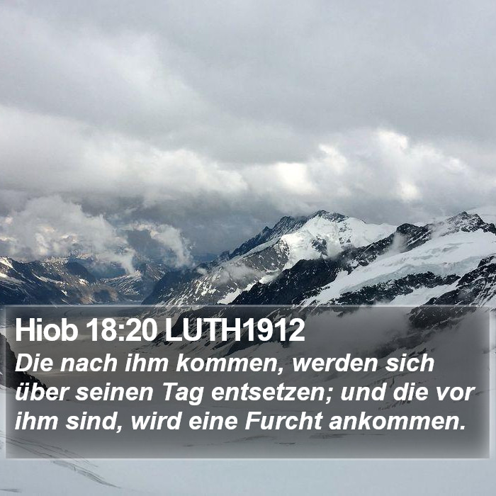 Hiob 18:20 LUTH1912 Bible Study