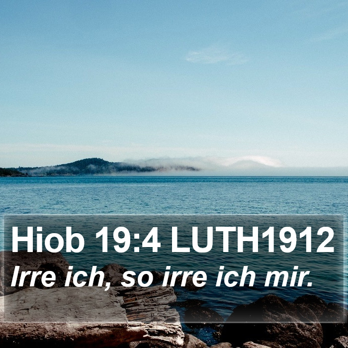Hiob 19:4 LUTH1912 Bible Study