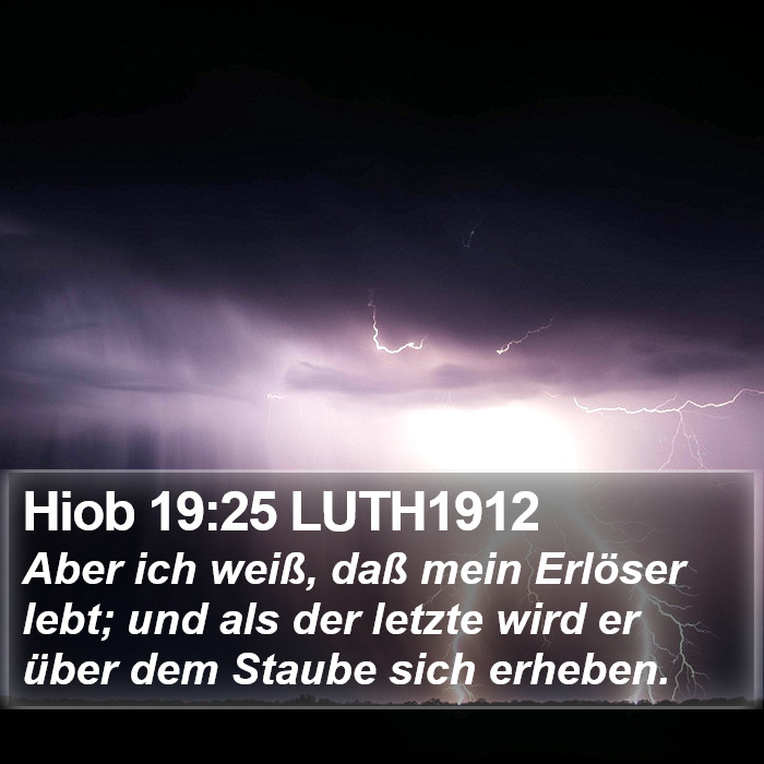 Hiob 19:25 LUTH1912 Bible Study