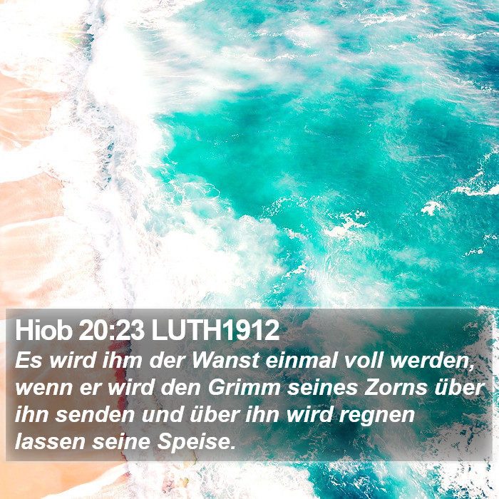 Hiob 20:23 LUTH1912 Bible Study
