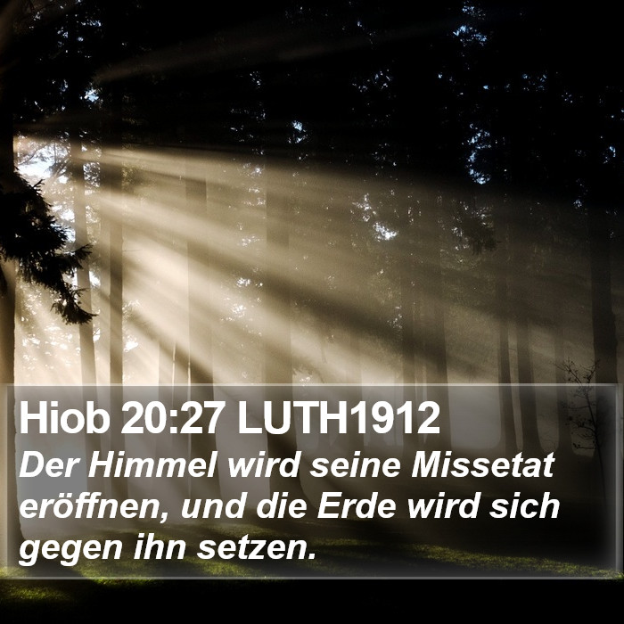Hiob 20:27 LUTH1912 Bible Study