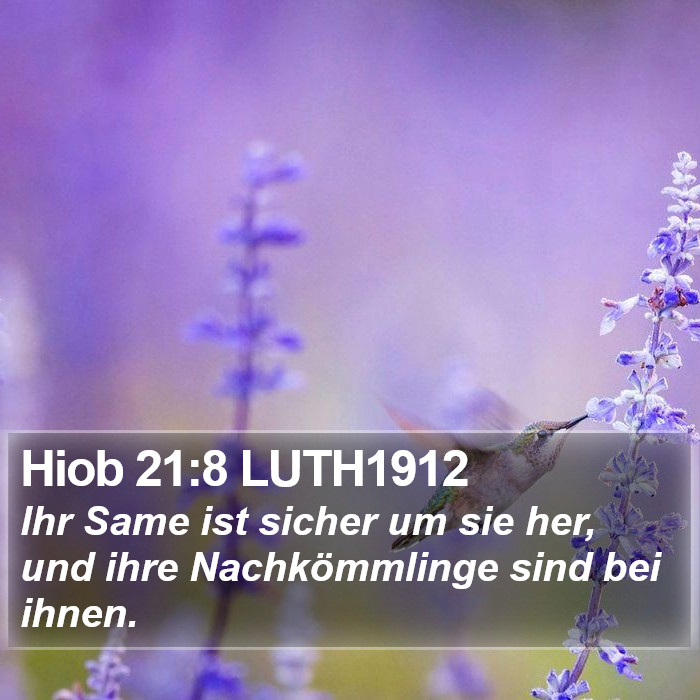 Hiob 21:8 LUTH1912 Bible Study