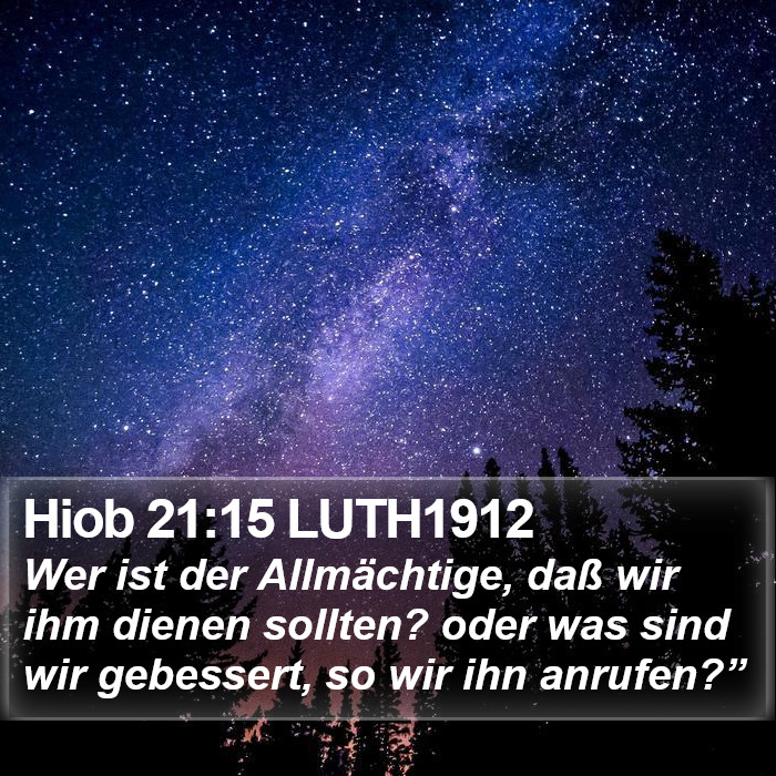 Hiob 21:15 LUTH1912 Bible Study