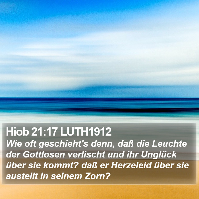 Hiob 21:17 LUTH1912 Bible Study