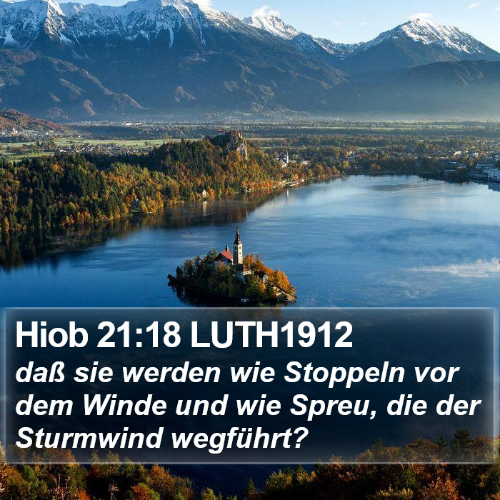 Hiob 21:18 LUTH1912 Bible Study