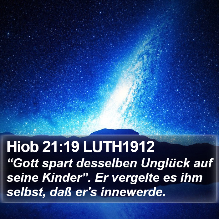 Hiob 21:19 LUTH1912 Bible Study