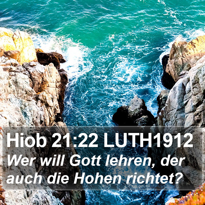 Hiob 21:22 LUTH1912 Bible Study