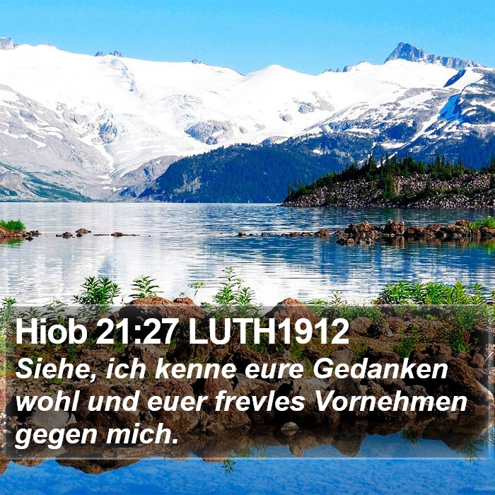 Hiob 21:27 LUTH1912 Bible Study