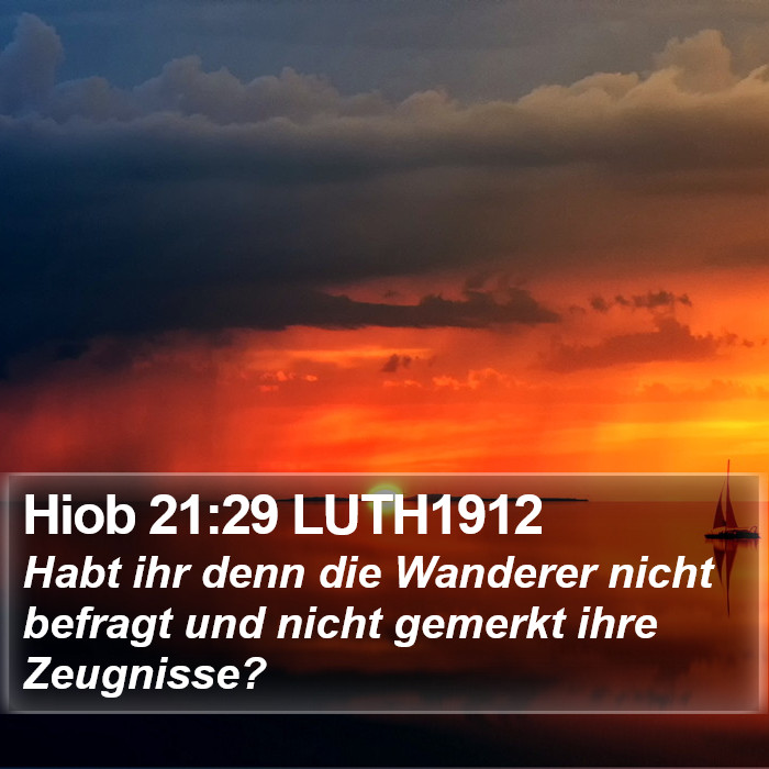 Hiob 21:29 LUTH1912 Bible Study